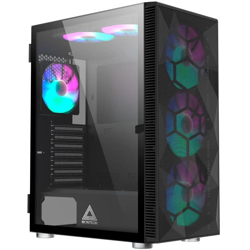 Montech X3 Mesh Midi-Tower, RGB, Tempered Glass gaming case